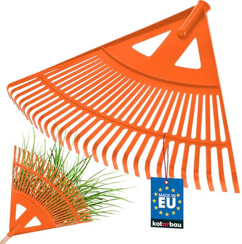 KOTARBAU® Râteau à Feuilles en Plastique 475 mm Orange Râteau sans Manche Outils de Jardinage Accessoires pour l'entretien de Votre Jardin