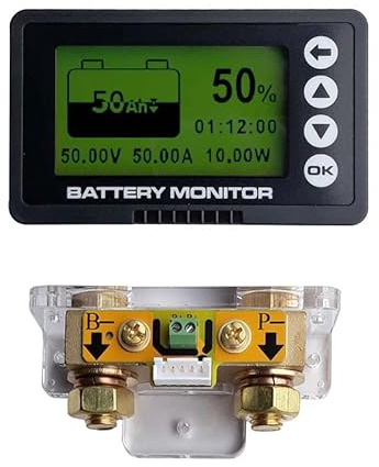 Blugy Monitor Baterias con Shunt 500A Alarmas compatible Litio AGM GEL