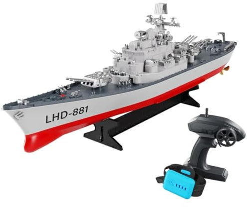 efaso RC Schlachtschiff LHD-881 Ferngesteuertes Boot 1:390 Akku Alarm 2,4 Ghz Remote Watch