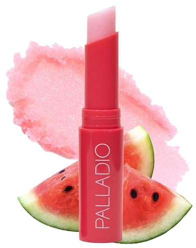 Palladio Lip Scrub Exfoliator Moisturizing Scented Lips Scrubber For Exfoliating & Smoothing Lips, Infused With Watermelon Extract Coconut & Vitamin E, Vegan & Cruelty-free