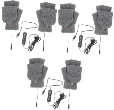 Happyyami Heizbare Handschuhe Für Skifahren Tragbare Warme Thermohandschuhe Elektrische Winterhandschuhe Mit USB Verstellbare Winddichte Handschuhe Für Outdoor-Sport