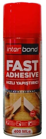 Interbond Aktivatorspray härdningsaccelerator 400 ml för sekundlim – aerosolspray extra stark för snabb härdning av universallim, tyglim och trälim – omedelbar vidhäftning