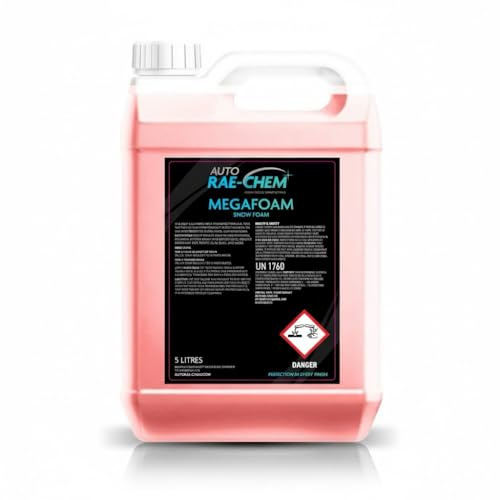 Auto Rae-Chem MegaFoam Snow Foam 5L – High Foaming Car Pre-Wash Shampoo | Safe for Snow Foam Lance & Pressure Washer Use | Touchless Vehicle Cleaning