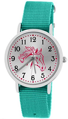 Pacific Time Kinderuhr Analog Quarz mit Textilarmband 86529