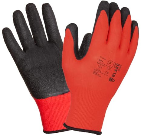 3Kamido JOHN BLAKE Gants de travail avec revêtement latex - Gants de montage solides antidérapants, jardin, réparation, industrie automobile, service automobile (12 Paires, 10 XL)