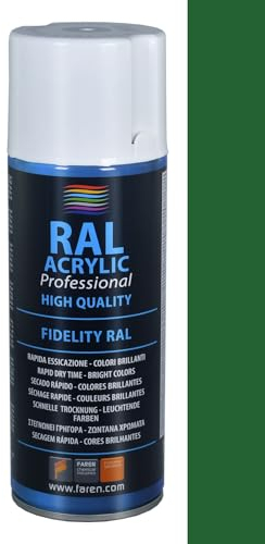 Faren 4VQ400 Bombe aérosol 400 ml de peinture acrylique à 100 % RAL 6002 Vert printemps