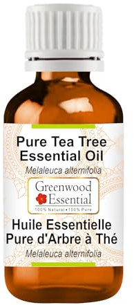 Greenwood Essential Pure Tea Tree Essential Oil (Melaleuca alternifolia) Steam Distilled Natural Therapeutic Grade 5ml (0.16 oz)