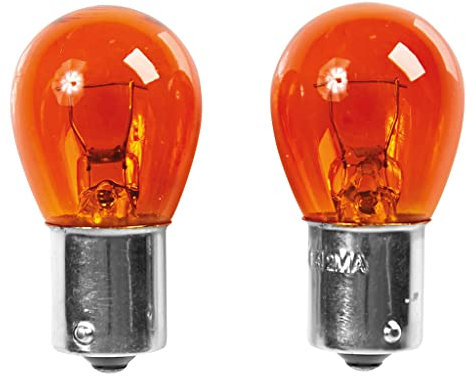Turbocar - Lot de 2 ampoules monofil 12V - Type P21W BA 15s Ambrée - Catégorie feu de signalisation - Plot simple contact BA 15S - Couleur: ambrée, orange - Règlementation UNECE (R37)
