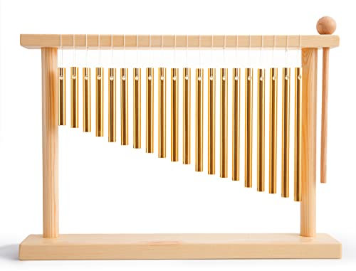 ENNBOM Carillon à Vent 20 Notes avec maillet (doré)