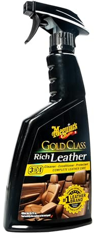 Meguiar's Gold Class Rich Leather Cleaner and Conditioner 3-in-1 Spray, Non-Greasy Car Leather Cleaner and Conditioner Treatment with Advanced UV Protection, 15.2 Oz Spray Bottle