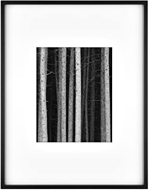 MCS Master & Co. Foundry Metal 14x18 Matted Picture Frame with 8x10 Photo Display, Black Vertical & Horizontal Wall Hanging Frame for Photos & Artwork (1-Pack)