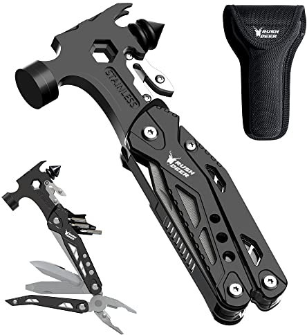 [Verbesserte Version] 16-in-1 Multitool-Hammer, Weihnachtsgeschenke, Strumpffüller für Männer, Rush Hirsch, coole Gadgets mit Zange, Flaschenöffner und mehr. Geschenke für Männer und Frauen