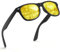 wearPro Polarised-Sunglasses-Mens-Womens-UV400-Protection Rectangular Sunglasses Retro Black Sun Glasses Unisex Classic Ultralight Shades For Cycling Driving Fishing (Black/Yellow)