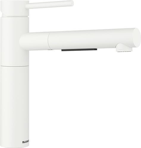 BLANCO ALTA-S II Robinet de cuisine en silgranit haute pression avec tuyau extractible Clapet anti-retour Cartouche en céramique Qualité d'eau garantie et économie d'eau