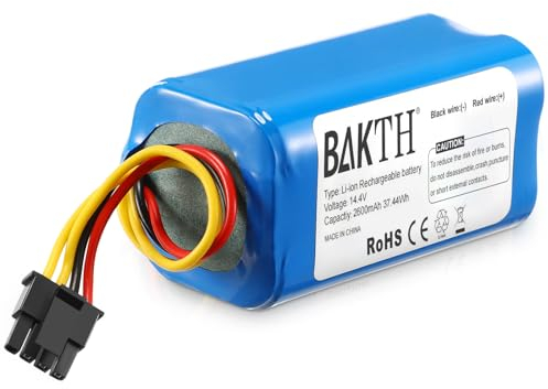 BAKTH 14.4V 2600mAh Ersatzakku für Conga 1290, 1390, 1490, 1590 Staubsauger, Li-Ion Akku Kompatibel mit Cecotec Conga 1290