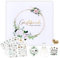 BOFUNX Gästebuch für Hochzeit Hochzeitsgästebuch für unvergessliche Erinnerungen Roseblumen Gästebuch Hochzeitsgeschenk – 60 Seiten mit 5 Blätter DIY Scrapbooking Aufkleber
