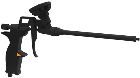 24x doitBau PU- Schaumpistole Black Edition Montagepistole Teflonbeschichtung Bauschaum Pistolenschaum Montageschaum Pistole Teflon PU Schaum Dosierpistole