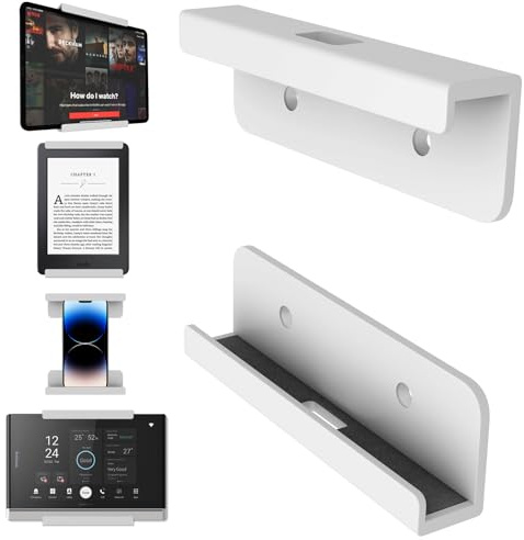 sciuU Universelle Wandhalterung für Tablet, Handy, E-Reader und Fernbedienung, Halterung zum Aufkleben an die Wand, Kompatibel mit iPad, iPhone, Samsung, Xiaomi, Lenovo, Klebeband- oder Schraubmontage