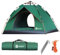 Sadodo Familien Camping Pop-up-Zelt, 3-4 Personen Wasserdicht,3-4 Mann-Zelte,Wurfzelte,Schnellaufbau Zelt,Campingzelt für Camping mit Anti-Moskito Insekten Kuppelzelte Tents (Grün)