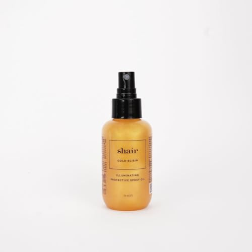 Shair Gold Diamond Elisir: Olio protettivo (raggi solari, cloro, salsedine, acqua), Spray illuminante, filtro UV UVB. Ideale per tutti i tipi di capelli. 100 ml