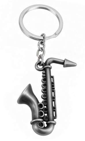 Saxophone Brass Band Musical Instrument Keyring Keychain