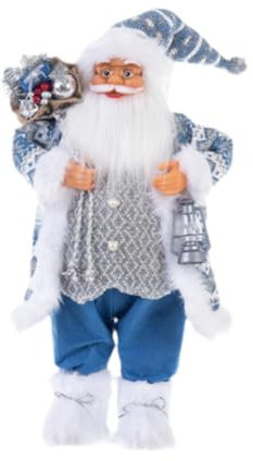 Harilla Weihnachtsmann-Figur, klassisch, 60 cm groß, Sammlerstück, Geschenk, Dekoration, Weihnachtspuppe, Weihnachtsmann-Figur für Zimmer, Schaufenster, Party