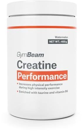 GymBeam Creatine Performance - Creatina Monoidrato in Polvere - Complesso di Creatina Monoidrato, Taurina e Vitamina B6 Solubile per Atleti di Forza e Resistenza (400 g, Watermelon)