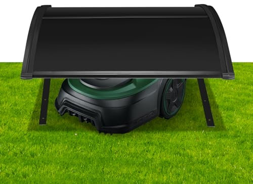 ISOISL Robot tosaerba, garage per robot tosaerba in plastica PP, resistente ai raggi UV, per robot tosaerba, protezione dalle intemperie, 106 x 87 x 50 cm, colore nero
