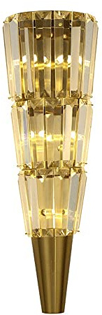 Lámpara de Pared de Acero Inoxidable con Forma de antorcha y Pantalla de Cristal, Aplique de iluminación Minimalista Moderno G4