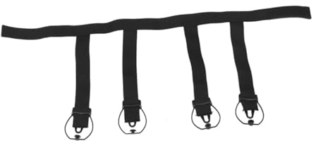 MOTHNUR Ice Hockey Garter Straps Ajustables con Clips Fáciles para Porteros Soporte Elástico Cómodo para Hombres y Mujeres Talla Negro