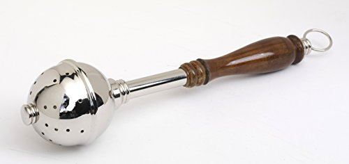 Weihwasser-Gefäße Aspergill L 29 cm, Messing, vernickelt, Silber