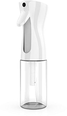 Bottiglia Spray Capelli, GeeRic 200ML Bottiglietta Spray per Parrucchieri Ultrafine Nebulizzatore per Capelli Riutilizzabile Strumento Capelli Spruzzatore Capelli per Barbiere/Piante/Fiori Bianco&Tras