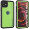 PunkCase Designed for iPhone 12 Mini Waterproof Case [StudStar Series] [Slim Fit] [IP68 Certified] [Dirtproof] [Snowproof] 360 Full Body Armor Cover For iPhone 12 Mini (5.4) (2020) [Green]