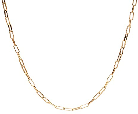 LUUK LIFESTYLE Collana con pendente a rombo in acciaio inossidabile 50cm, design moderno, accessori donna, tendenza moda, filigrana, stile chic, idea regalo, oro
