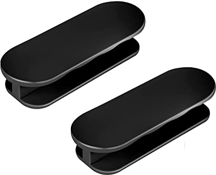 HY HUIJUN Pack of 2 Balcony Door Handles, Door Knob, Door Handle, Effortless Self-Adhesive Door Handles, Cabinet Handles, Plastic Furniture Handle, Glass Door, Window Handle (Black)