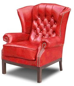 Chesterfield Sillón Durban | Tiempo de entrega de 2 a 4 semanas (Rojo)