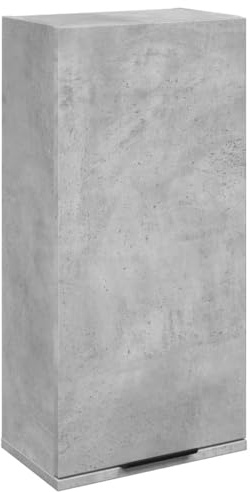 Mobile da Bagno a Parete Grigio Cemento 32x20x67 cm