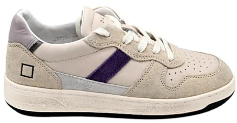 D.A.T.E. Sneakers Court 2.0 Avorio e Lilla W411C2COIV Beige 38