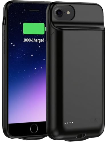 MIGAFEI Batteriegehäuse für iPhone 6/6s/7/8/SE (2020/2022) 4,7 Zoll, 6800 mAh tragbares Ladegerät-Hülle, wiederaufladbarer Akku, erweiterter Akku
