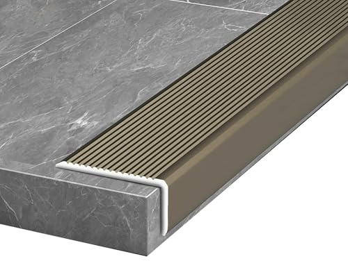 Bordo per profilo per scale, protezione impermeabile in alluminio per scale, 900 mm x 45 mm x 23 mm, ideale per parquet e pavimenti in laminato