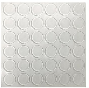 Lot de 36 tampons de protection antidérapants en silicone pour plaques en verre - Entretoises transparentes en caoutchouc - 20 mm x 5 mm