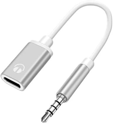 Adattatore audio di tipo C da 3,5 mm – Cavo convertitore USB C femmina da 3,5 mm maschio, cavo jack per cuffie stereo per auto, supporto per risposta alle chiamate, accessorio per interfaccia audio