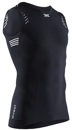 X-Bionic Invent 4.0 - Maglia Termica Uomo Senza Maniche a Compressione - Canotta Termica Uomo ad Alte Prestazioni per Running, Sci, Ciclismo, Fitness, e Sport Invernali - Per Climi Rigidi, M, Nero