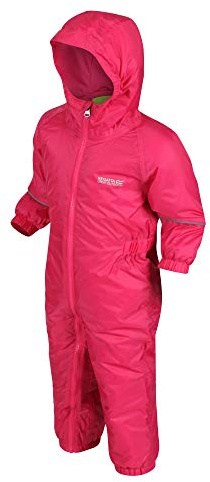 Regatta Kids Splosh Iii Waterproof and Breathable Insulated Lightweight All-in-one Suit (Hot Pink, 48-60)