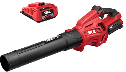 SKIL PWR CORE 40 Brushless 40V 530 CFM Cordless Leaf Blower Kit, Variable Speed with Power Boost, Includes 2.5Ah Battery and Auto PWR Jump Charger- BL4713C-11
