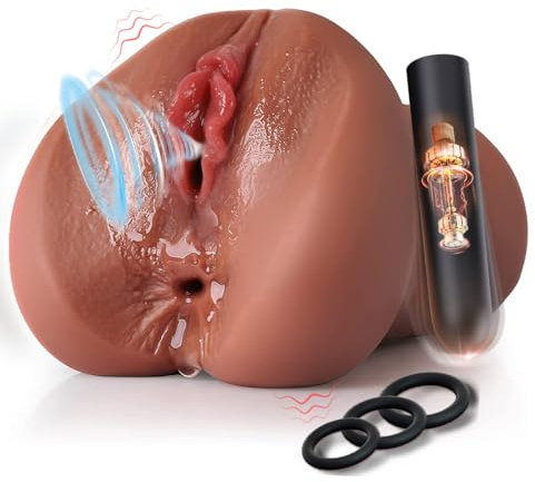 Masturbieren für Männer Masturbator Taschenmuschi Sex Spielzeug für die Männer, Pocket Pussy Groß Sex Spielzeug für Paare, Elektrisch 3D Vagina Klitoris mit Penisring Mini Vibrator Sexspielzeug Set