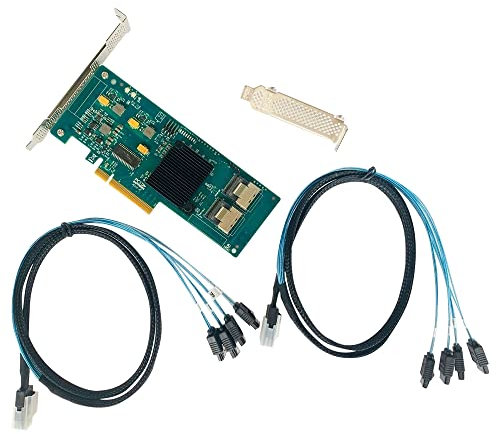 LSI 9201-8i RAID Controller Card HBA FW P20 6G 9211-8i IT Mode ZFS FreeNAS unRAID SAS PCI E Expander Card + 2*SFF-8087 SATA