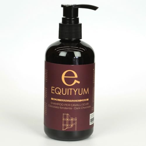 Shampoo Equityum Cavalli Scuri Dark Chocolate, Cura del Cavallo, Sicuro, pulito