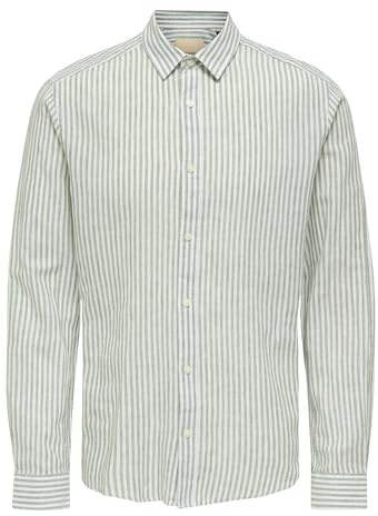 ONSCAIDEN Life LS Stripe Linen 660 Noos, Spruzzo di Mare, L