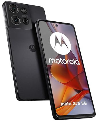 moto g75 5G (8/256GB, display 6.78 FHD+ 120Hz, 50MP+8MP+Sensore antisfarfallio, Qualcomm Snapdragon 6 Gen 3, selfie 16MP, 5000mAh, ricarica rapida 30W, Android 14), Charcoal Grey